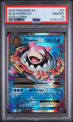 PSA 10 2016 Pokemon XY Evolutions M Slowbro EX 27/108 Gem Mint Holo - Image 1
