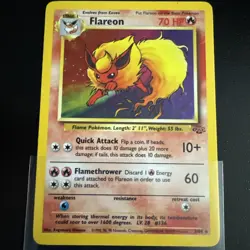 Pokemon TCG Flareon Jungle 3/64 Holo Unlimited Holo Rare - Image 1