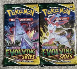 2x Pokemon TCG Evolving Skies Booster Packs New Sealed - Image 1