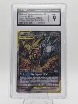 MOLTRES & ZAPDOS & ARTICUNO GX Black Star Promo #SM210 CGC 9 Pokemon - Image 1