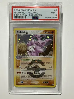 2004 Pokemon EX Fire Red & Leaf Green - Nidoking Rev.Foil #8 PSA 9 MINT - Image 1
