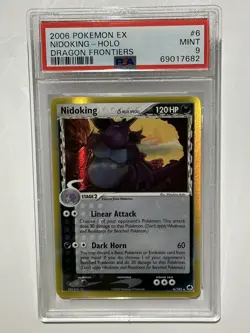 2006 Pokemon Ex Dragon Frontiers - Nidoking Holo #6 PSA 9 MINT - Image 1