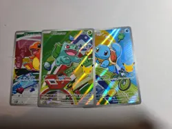 Pokemon First Partner Illustration Kanto Bulbasaur Charmander Squirtle 37 38 39 - Image 1