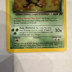 Pokemon Dark Vileplume Team Rocket 13/82 Holo Rare Unlimited 2000 - Image 3