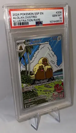 2024 Pokemon SSP Alolan Dugtrio #208 – PSA 10 GEM MINT - Image 3