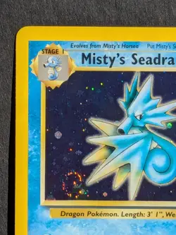 Misty's Seadra 9/132 HOLO RARE Gym Heroes VINTAGE 2000 Pokemon Card Near Mint - Image 3
