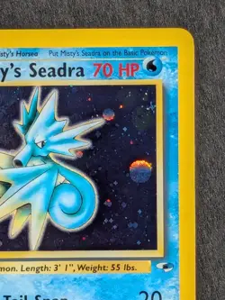 Misty's Seadra 9/132 HOLO RARE Gym Heroes VINTAGE 2000 Pokemon Card Near Mint - Image 4