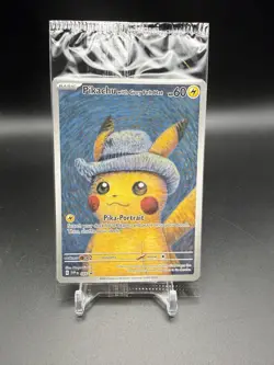PIKACHU VAN GOGH WITH GREY FELT HAT SVP EN 085 PROMO POKEMON CARD-SEALED - Image 1