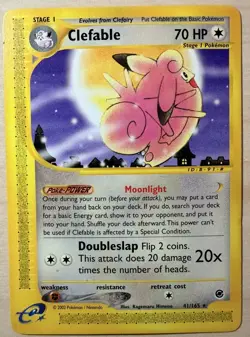 Pokemon Card - Clefable Expedition 41/165 Rare Non-Holo - Image 1