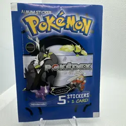 🎮 Pokemon Pokedex Sticker Pack – 5 Stickers + 1 Card | Nintendo | Sealed Pack ⚡ - Image 1
