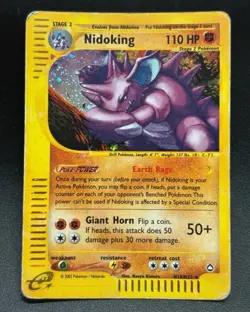 Pokemon Card-Nidoking-Holo-Aquapolis-H18/H32-NoCrystal-ENG- PL - Image 1