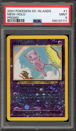 Pokemon Mew Southern Islands Holo Promo #1 PSA 9 Mint - Image 1
