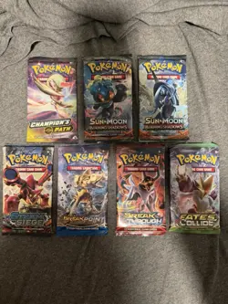 Pokemon TCG Booster Packs Lot of 7 Sealed New - Image 1