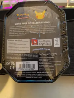 x1 Pokemon Celebrations TCG 25th Anniversary Lance's Charizard V Tin New Sealed - Image 2