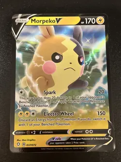 Pokemon TCG Morpeko V Shining Fates 037/072 Holo Ultra Rare (1) - Image 1