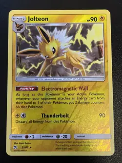 Pokemon TCG Jolteon Hidden Fates 23/68 Reverse Holo Rare (37:5) - Image 1