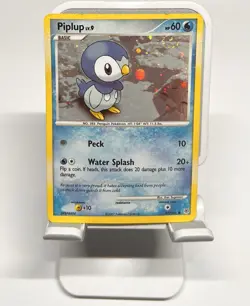 2007 Pokemon Diamond And Pearl - Piplup Holo 93/130 MP SWIRL - Image 1