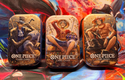 One Piece Card Game Mini Tin Pack Set Vol 2 Sabo Ace Luffy 3 Tins Set Lot Sealed - Image 1