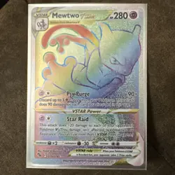 Pokemon Mewtwo VSTAR Full Art Rainbow Secret Rare Card 79/78 - Image 1