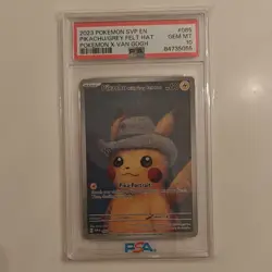 Pikachu with Grey Felt Hat 085 Pokemon x Van Gogh 2023 English PSA 10 Promo Card - Image 2