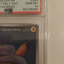 Pikachu with Grey Felt Hat 085 Pokemon x Van Gogh 2023 English PSA 10 Promo Card - Image 5