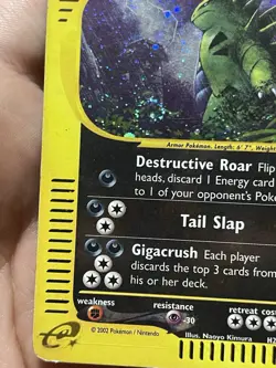 Tyranitar H28/H32 Aquapolis 2002 Holo E-Series Vintage Pokemon Card TCG - Image 2