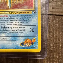 Pokemon TCG Misty's Tentacruel 10/132 (Swirl) Gyme Heroes Unlimited Holo Card - Image 4