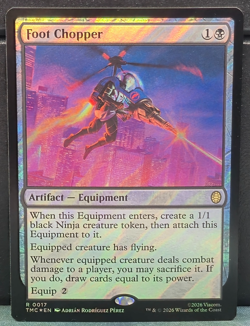 Foot Chopper 17 SURGE FOIL Commander TMNT Teenage Mutant Ninja Turtle Card Game - Image 1