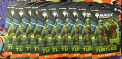 10 Sleeved Magic: The Gathering Teenage Mutant Ninja Turtles Booster Packs - Image 1
