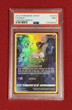 Pokemon PSA 9 MINT Mew GG10/GG70 Crown Zenith - Image 1