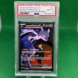 2026 POKEMON ASCENDED HEROES SPECIAL ILLUSTRATION TEAM ROCKET'S MEWTWO EX PSA 10 - Image 1