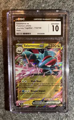 Pokemon TCG - 2025 Journey Together - Salamence ex - #114/159 - GEM MINT CGC 10 - Image 1
