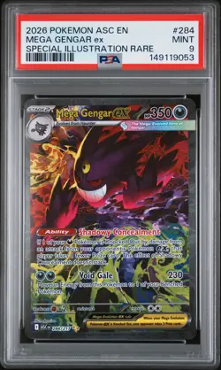 2026 POKEMON ASC EN-ASCENDED HEROES #284 MEGA GENGAR EX PSA 9 - Image 1