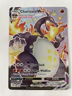 SHINY Charizard VMAX Shining Fates Pokemon Card SV107/122 PACK FRESH Ultra Rare - Image 2