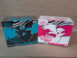 Pokemon Card Game BW Black Bolt & White Flare Elite Trainer Box ETB Set of 2 NEW - Image 1