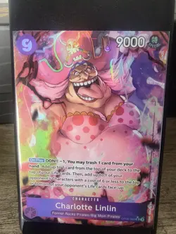 One Piece Card Game 🏴‍☠OP08-069 Charlotte Linlin SR NM Alt Art Foil ENGLISH - Image 1