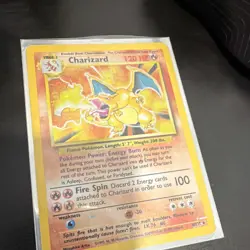 Pokemon Charizard 120 HP Base Set Holo Rare 004/102 English Trading Card - Image 1