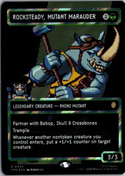 Rocksteady, Mutant Marauder (Pixel art) (Surge Foil) R Commander: Teenage Mutan - Image 1