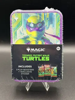 Magic The Gathering Teenage Mutant Ninja Turtles Donatello Tin Includes 3 packs - Image 1