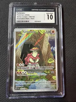 Pokemon Turtonator 146/142 Illustration Rare Holo CGC 10 Stellar Crown Nintendo - Image 1