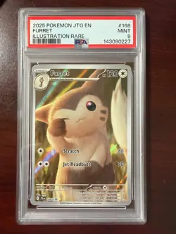 Furret 168/159 PSA 9 Mint 2025 Pokemon Journey Together Illustration Rare - Image 1