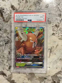 Pokemon Hidden Fates Pinsir GX #6 PSA 9 - Image 1
