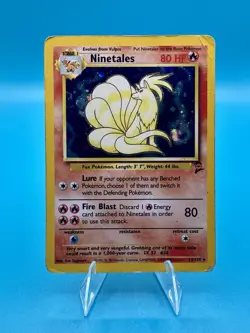 Pokemon TCG 1999-2000 Ninetales 13/130 Base Set 2 Holo Unlimited HP/DMG - Image 1