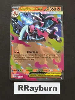 Pokemon Mega Charizard X ex 029 Me: Mega Evolution Promo Holo - Image 1
