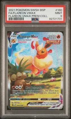PSA 9 - 2021 Pokemon SWSH Premium Collection Promo Flareon VMAX #SWSH180 - BSP - Image 1