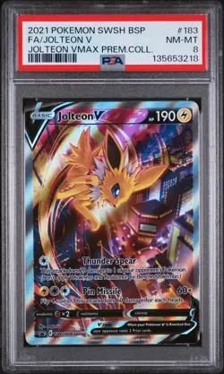 Pokemon TCG Jolteon V SWSH183 Sword & Shield Promo PSA 8 - Image 1
