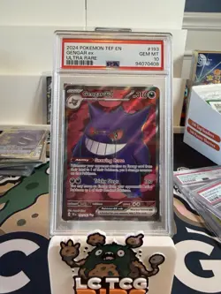 PSA 10 GENGAR EX 193 TEMPORAL FORCES ULTRA RARE SCARLET & VIOLET POKEMON - Image 1