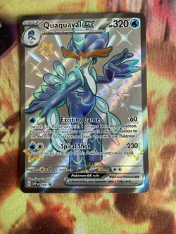 Quaquaval ex SVP 084 (Shiny Black Star Promo) Paldean Fates Near Mint Pokemon - Image 1