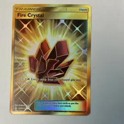 Pokemon Fire Crystal 231/214 Secret Rare Full Art Holo Trainer SM-Unbroken Bonds - Image 1