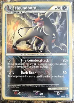 Pokemon 2010 Undaunted Houndoom 5 Holo Rare NM or better - Image 1